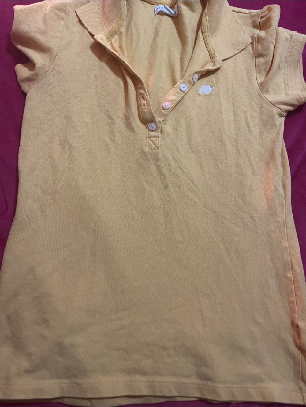 Aeropostale Light Yellow Girls' Polo Shirt
